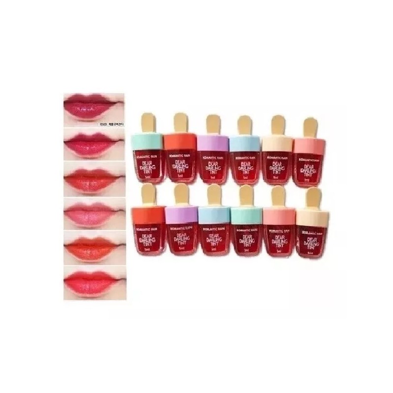 Le Lunau 5 Cajas De 12 Tintas Coreanas Para Labios
