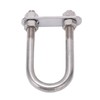 12x130mm Marine Bow Stern Eye U Bolt with Adjustable Screw