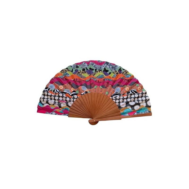 Tusitala Barcelona - Patchwork Collection Hand Fan - Made of