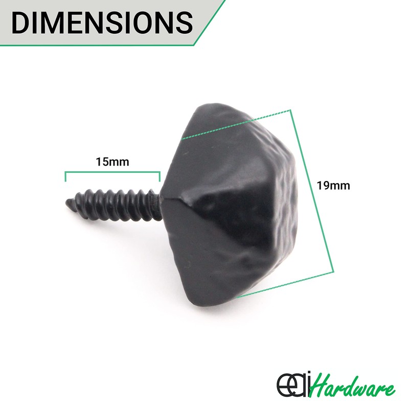 EAI Decorative Door Stud | Black Antique | 19mm |