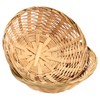 JEUIHAU 12 PCS 10 Inch Bamboo Bread Basket, Round Wicker