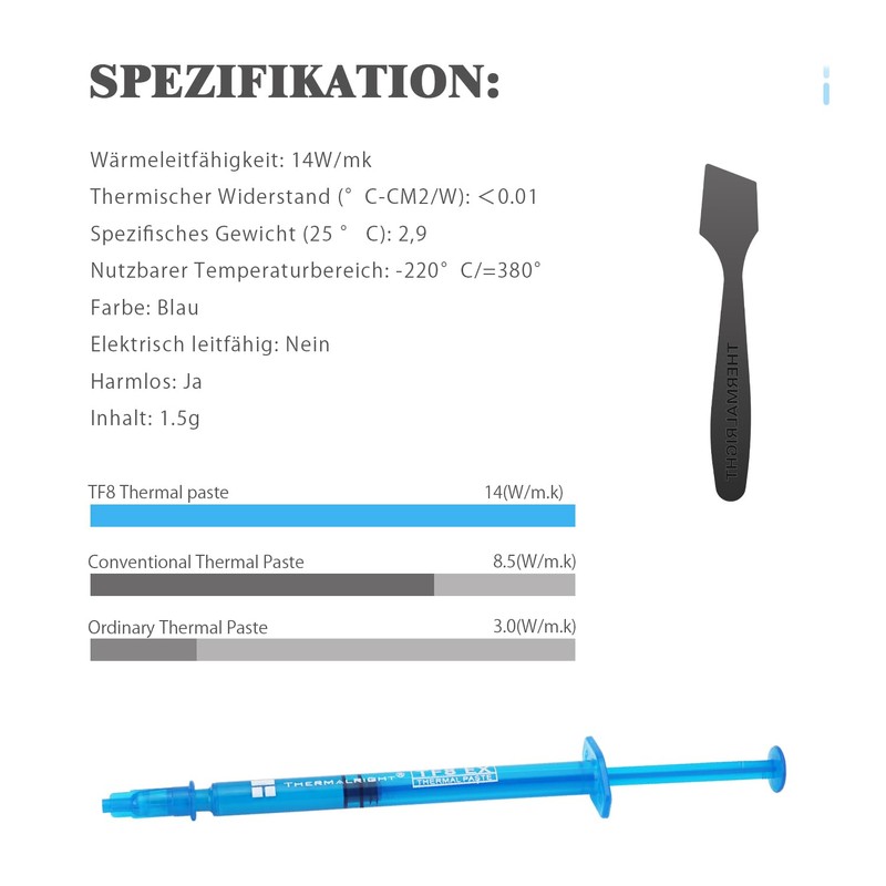 Thermalright TF8 EX High Performance Thermal Compound 1.5 Grams 14W/mK