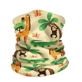 WIRESTER Bandana, Headwear, Scarf for Running, Cycling, Fishing, Sports Indoor Outdoor Fashionable Wear Monkey Giraffe Crocodile