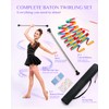 Quynhni Twirling Baton, 30-Inch Spinning Dance Baton Stainless Steel Majorette