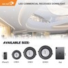Run Bison 10 Inch Commercial LED Recessed Light with J-Box,120-277V,22/29/37.5W