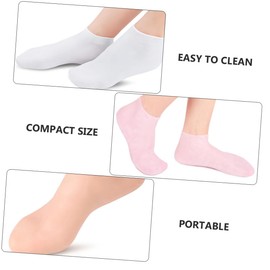 PACKOVE 3Pairs Moisturizing Socks for Cracked Heels Intensive Hydration Foot Cover for Women Softens Dry Rough Skin Elastic Exfoliate Feet Treatment