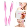FOMIYES 2pcs Eyebrow Tweezers Double Ends Stainless Steel Tweezers Makeup