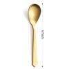FULLYWARE Matte Gold Demitasse Espresso Spoons, Stainless Steel Satin Finish