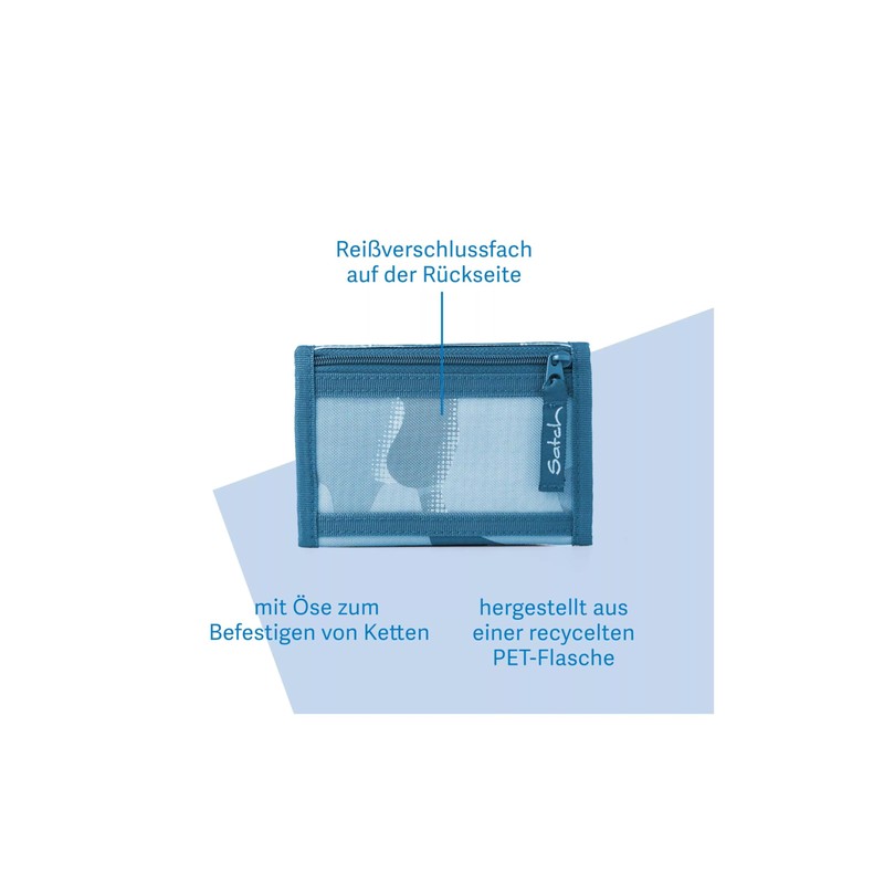 satch Wallet for Boys and Girls with Window, Coin Pocket