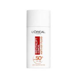 L'Oréal Paris Daily Anti-UV Fluid SPF 50+ for Women: Protects the Skin from UV Radiation and Effectively Prevents First Wrinkles with SPF50+ and Vitamin C, Revitalift Clinical, 1 x 50 ml
