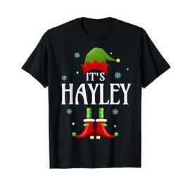 It's Hayley Elf Lustiger personalisierter Name Weihnachten Hayley T-Shirt