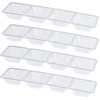 Plasticpro 4 Sectional Rectangle Plastic Disposable Serving Tray/Platter 5 X