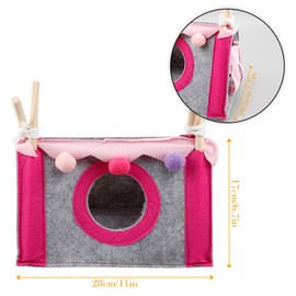 GLADFRESIT Guinea Pig Bed Pet Tent Cave House Hideout for Rabbit Hedgehog Chinchillas Hamster(Pink)