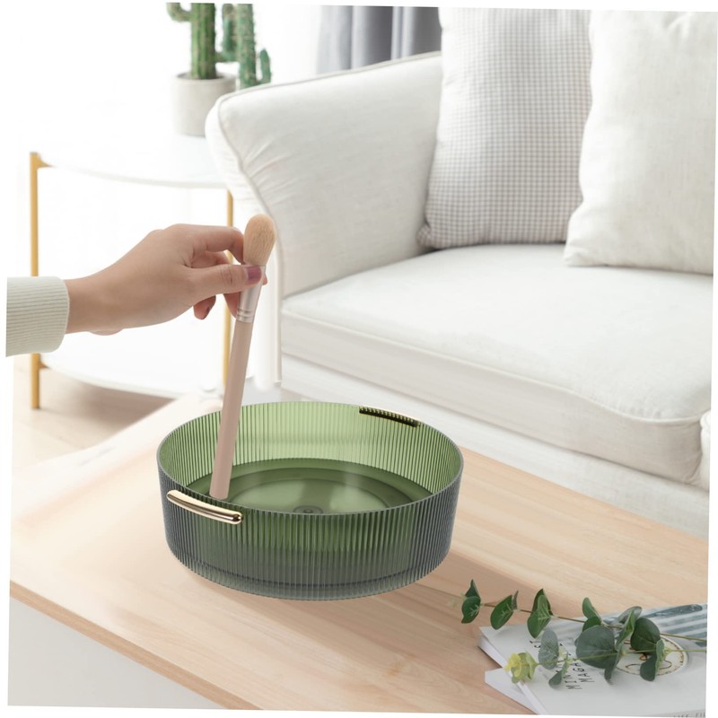 GLEAVI Rotating Makeup Organizer Tray Round Spice Rack Kitchen Organizer