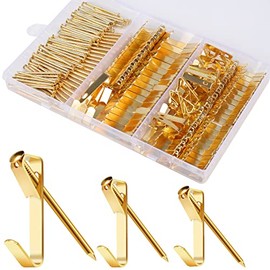 Kit de 184 piezas para colgar cuadros, colgadores de cuadros de 20lb, 30lb y 50lb, ganchos metálicos para colgar cuadros con clavos, en paneles de yes