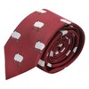King & Priory Burgundy Red Embroidered Sheep Tie