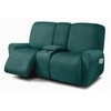 ULTICOR Reclining Love Seat with Middle Console Slipcover, 8-Piece Yarn