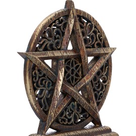 Nemesis Now Dawn Pentagram 15cm, Resin, Pentagram Ornament, Bronze, Wiccan Symbol, Cast in the Finest Resin, Hand-Painted, Wiccan Giftware