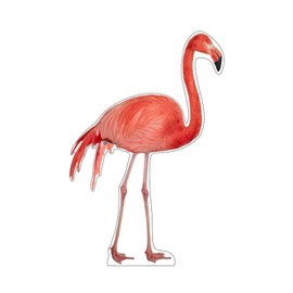 Life Size Cardboard Cutout Standup | Waterproof | Animals - Flamingo