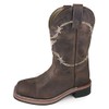 Smoky Mountain Kids' Logan Square Toe Boot, Brown Waxed Distress
