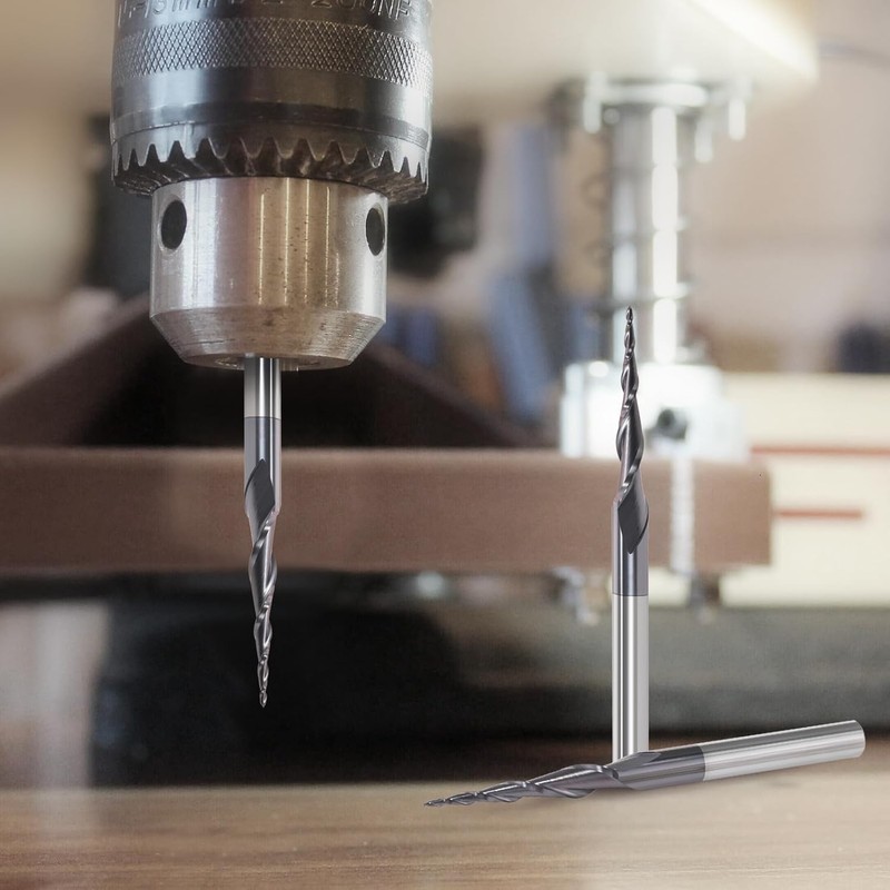 Set of 2 Solid Carbide Ball End Mill Conical Milling