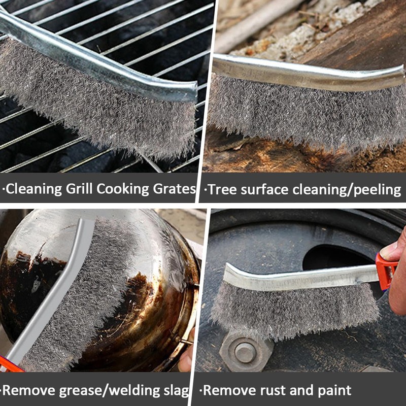 Wire Brushes Set 2pcs Wire Scratch Brushes Grill Brush Rust
