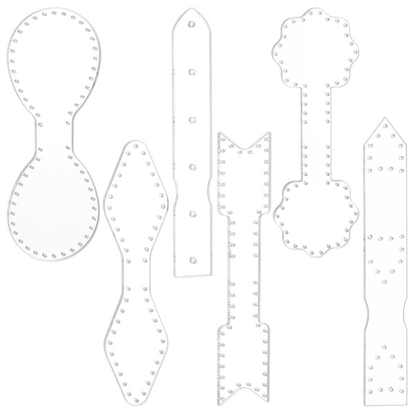 BENECREAT 6 PCS Acrylic Leather Wallet Template, DIY Leather Handle