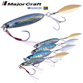 Major Craft Shore Bear Lure Makijig Slow 1.4 oz (40 g) Damaged Scale Damaged Belly Glow Sardine