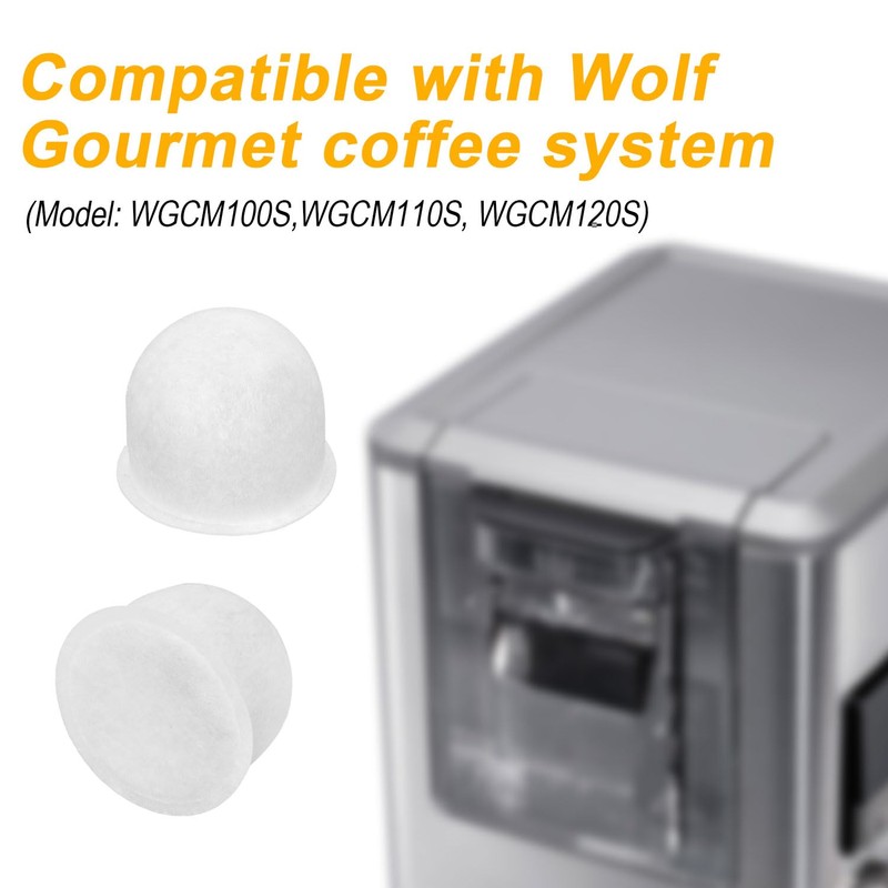 8pcs Water Filter Pods for Wolf Gourmet Coffee Maker System,