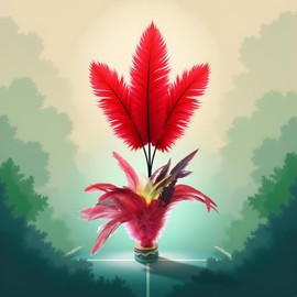 1Pc Red Kick Shuttlecock,Badminton Shuttlecocks,20CM Fadeless Colorful Feathers Chinese Shuttlecock Adults,Chinese Jianzi Foot Feather Sports Toy for Indoor and Outdoor Tennis and Racquet Sports