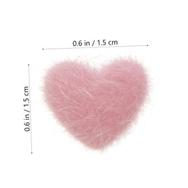 DECHOUS 3Pcs Detachable Nail Hair Ball Decor Heart Fuzzy Ball Ornaments for DIY Manicure Durable and Attractive Nail Art Accessories for Home and Salon Use
