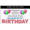 Greatest Dad Happy Birthday Series Bright Sour Worms And Red