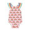 Hatley Bañador de Manga con Volantes para niña, Arco Iris