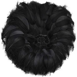 Pack of 200 Craft Feathers for Crafts, Decorative Feathers, Natural Feathers, for Dream Catcher Crafts, DIY Party, Holiday Earrings Hat, Weddings and Craft Projects, Each 7 to 12 cm Long (Black)