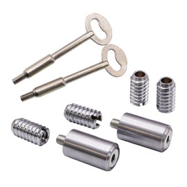 EAI Sash Window Stop for Security and Ventilation | Satin Chrome | Pack of 2 Stops & 2 Keys…