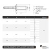 OPIOL QUALITY® Sealing Blind Rivets with Flat Head, Grooved Rivet