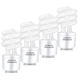 Winkcao CFL Light Bulbs GU24 Base, T3 Spiral 13Watt (60Watt Equ) Soft White 2700K 900lm Compact Fluorescent Light Bulbs, UL Approved, 120v 60Hz, Self Ballasted CFL Bulbs, Pack of 4