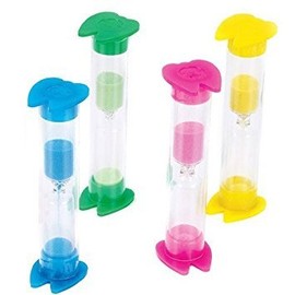 2-3 MINUTE TOOTH SHAPED SAND TIMER BRUSHING X 1 UNIT - COLOUR SENT AT RANDOM