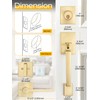 EHOMEWARE Gold Front Door Handle Set, Brass Heavy Duty Square