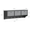 SoBuy Wall Shelf with Hooks, Coat Rack Wall Mount with