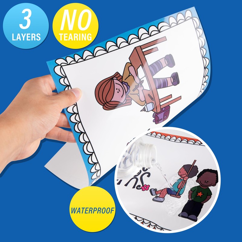 Alpurple 9 Pcs A4 Classroom Rules Posters, Preschool Class Rules