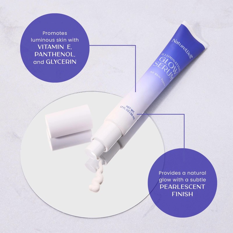 NATUREWELL Hydrating Cleanser & Illuminating Glow Serum Skincare Duo, Nourishes
