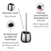 WENKO Toilet Brush, ceramic, Chrome, 13, 5 x 38 x