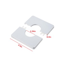 LC LICTOP Wall Split Flange, Self-Adhesive Square Plumbing Cover Plates, ABS Pipe Flange Escutcheon for 1.34 Inch Faucet, Bathroom, Kitchen & Toilet Pipes, 4Pcs Silver