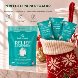 Body Restore Vaporizador de ducha de aromaterapia, paquete de 15 unidades, relleno de nido de Pascua para mujeres y hombres, regalos de cumpleaos...  