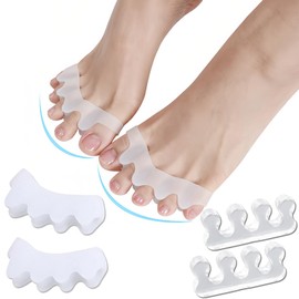 足指サポーター 足指広げる 足指開き パカッと広げる 足指パッド: シリコン素材 簡単着脱 水洗い可能 男女兼用 （2足組）