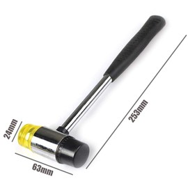 AOTISBAO Rubber Mallet Non-Marking Rubber Mallet Hammer Steel Pipe Mallet with Non-Slip Rubber Handle for DIY Projects Crafts Woodworking and Flooring Installation