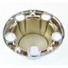 BB Auto New Wheel Hub Center Cap Chrome Red Replacement