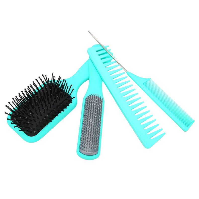 4Pcs Hair Brush Set Paddle Detangling Hair Brush Nine Rows