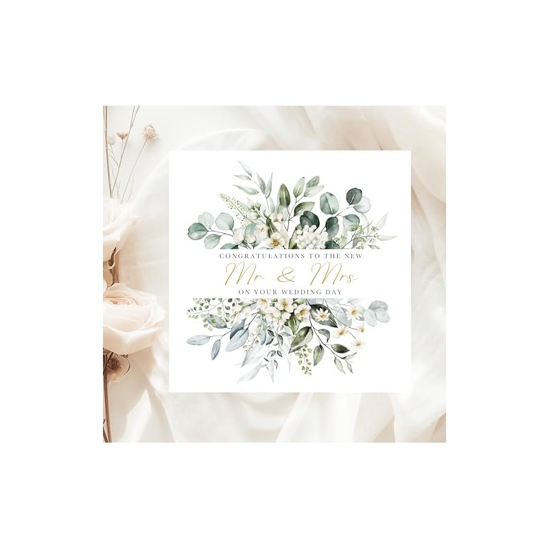 Wedding Card, Mr & Mrs, On Your Wedding Day, Congratulations